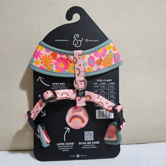 🏷️NWT Lucy & Co. Y2K Baby Reversible Dog Harness - Size XS & Medium - Picture 11 of 14